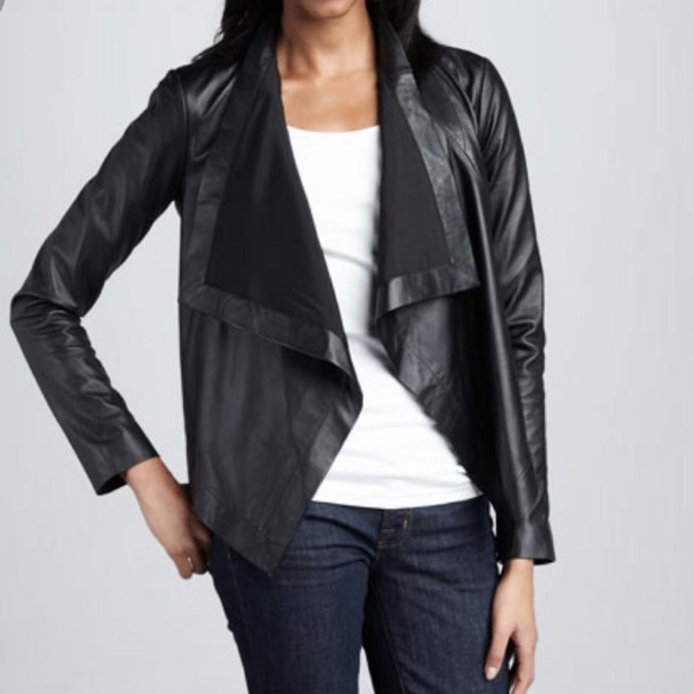 PJK drapey leather jacket